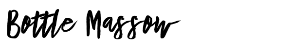 Bottle Massow font preview